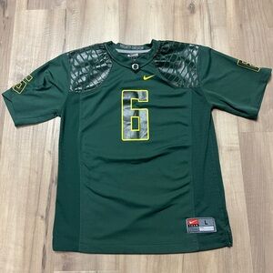 Youth Large Nike Dark Green #6 Oregon Ducks Jersey